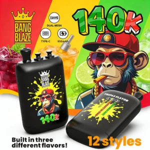 Bang Blaze 140000 140K Puffs 3-in-1 Flavor Refillable...